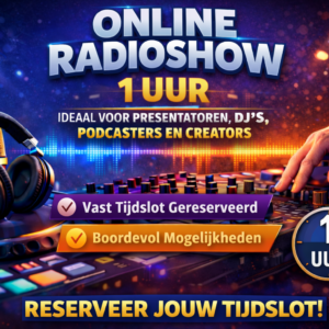 Claim jouw tijdslot – Online Radioshow (1 uur)